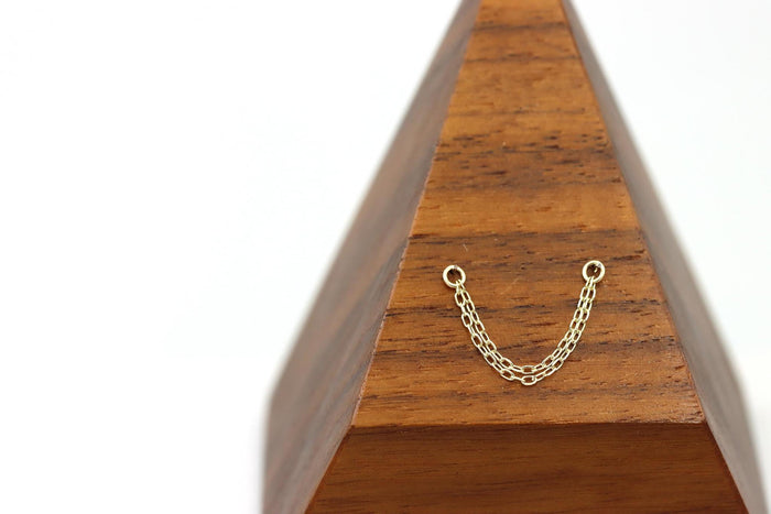 14K Gold Diamond Cut Cable Chain
