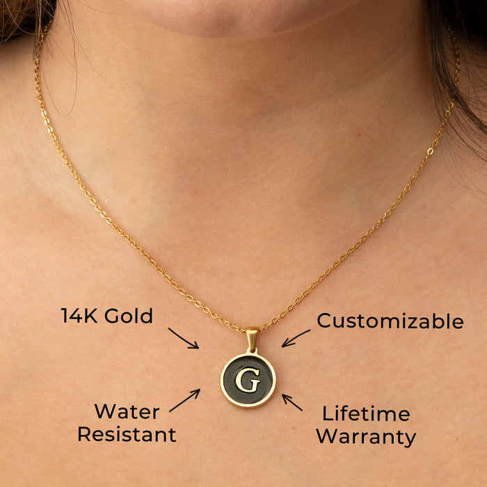 14K Gold Initial Name Necklace | Style #08