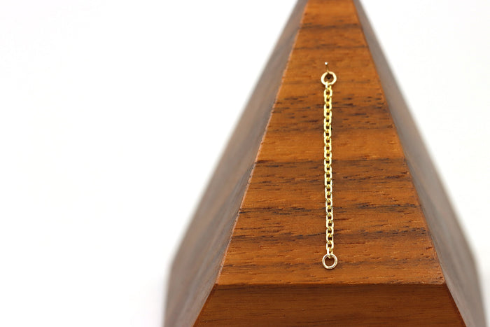 14K White Gold Beveled Oval Cable Chain