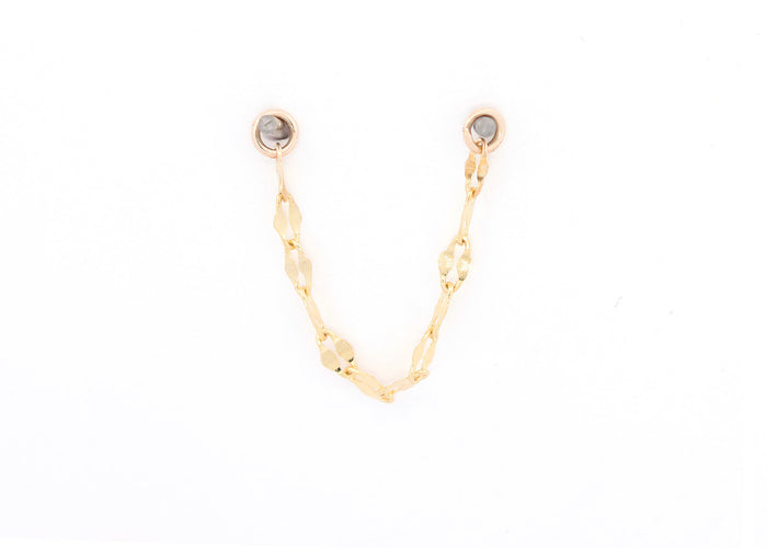 14K Yellow Gold Dapped Oval Chain