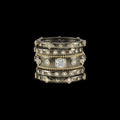 5-Stack Black/Gold Ring