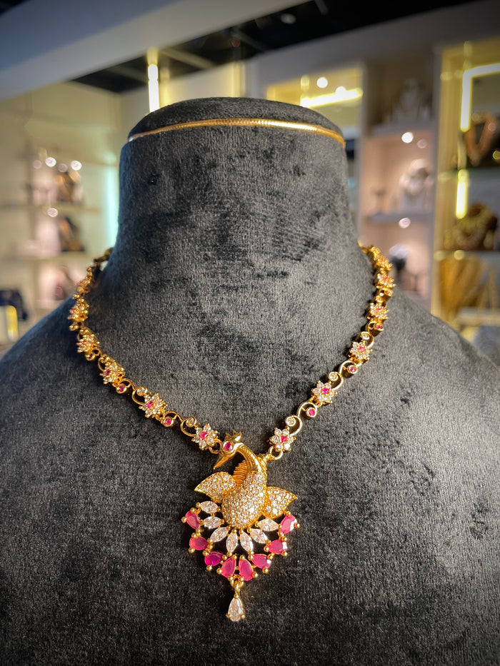 Royal Peacock Choker Necklace Set