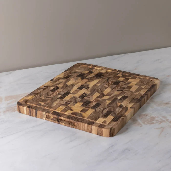 Acacia End Grain and Teak Cutting Board