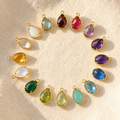 Add-On Prong Teardrop Birthstone Pendant, Additions to Danique Jewelry, Necklace Addition, Bracelet Addition, Gold, Silver, Rose Gold