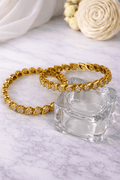 Adorable CZ Floral Leaf Pattern Bangles