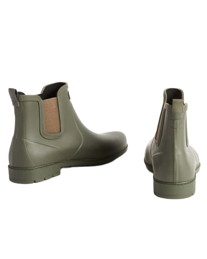 Khaki coloured Aigle Mens Carville M2 Ankle Wellingtons on white background #colour_khaki