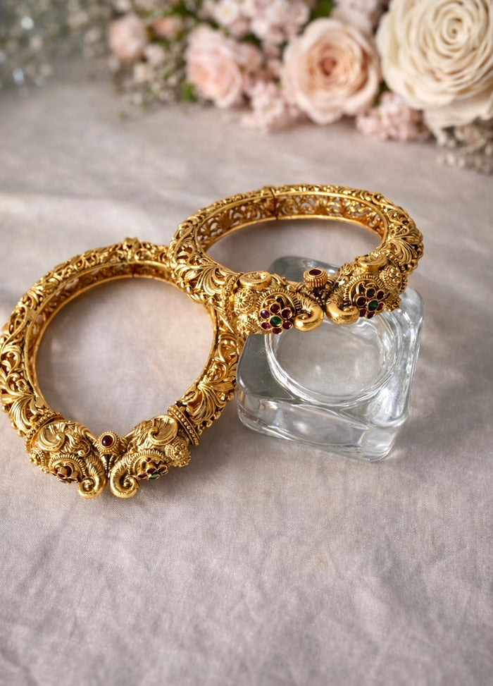 Antique Elephant Floral Scrollwork Temple Bangles
