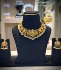 Antique Gold Lakshmi Nakshi Temple Choker Necklace Set