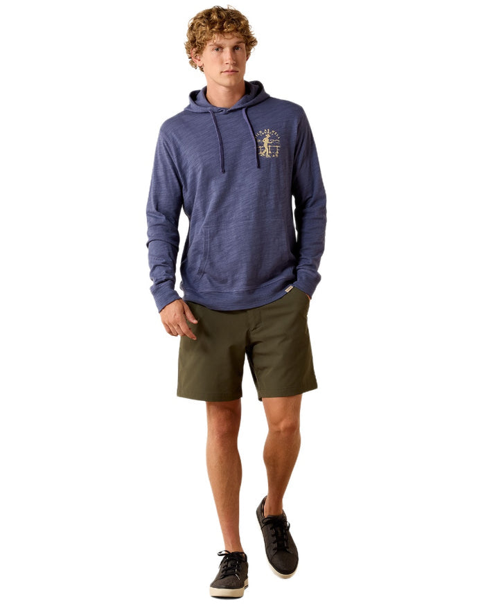 Nightshadow coloured Ariat Mens Lightweight Retro Hoodie on white background #colour_nightshadow