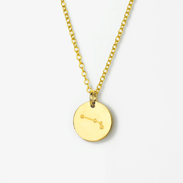 Aries Constellation Necklace Yellow Gold Personalized Necklace Zodiac Constellation