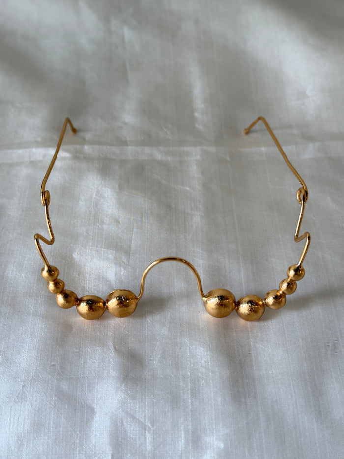 Artisan Handcrafted Gold Beaded Facelet