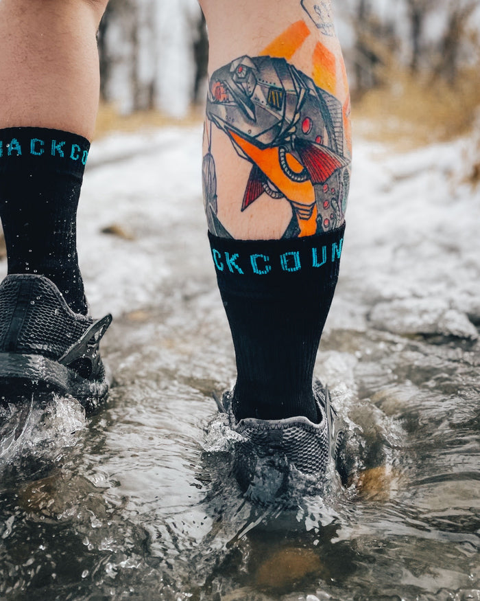 Backcountry Skinz Waterproof Merino Wool Mid Length Socks - Black