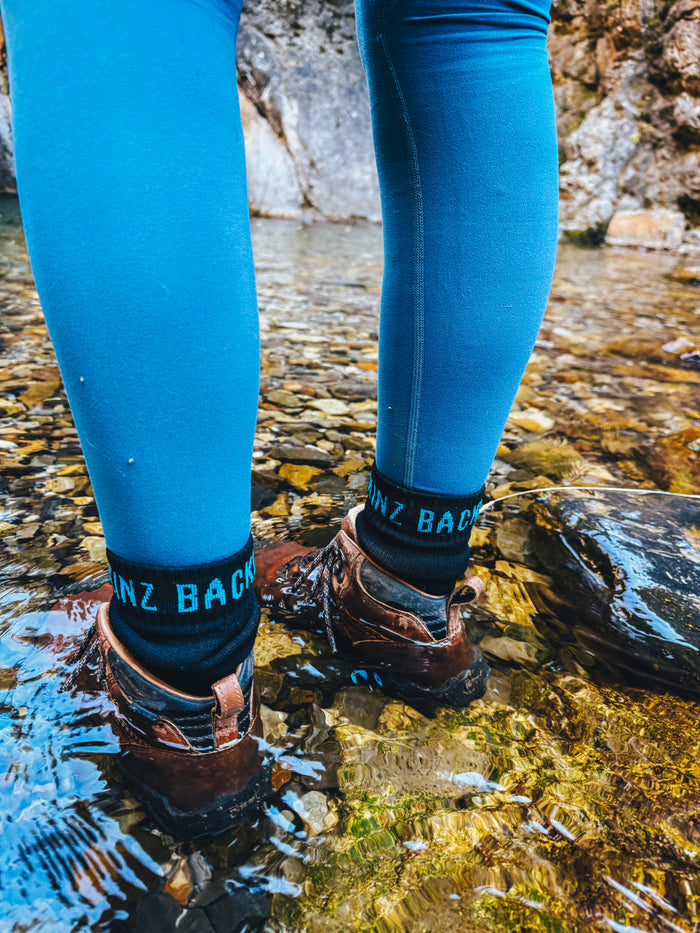Backcountry Skinz Waterproof Merino Wool Mid Length Socks - Black