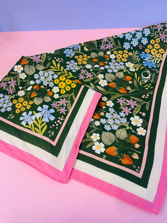 Backyard Garden Motive Scarf
