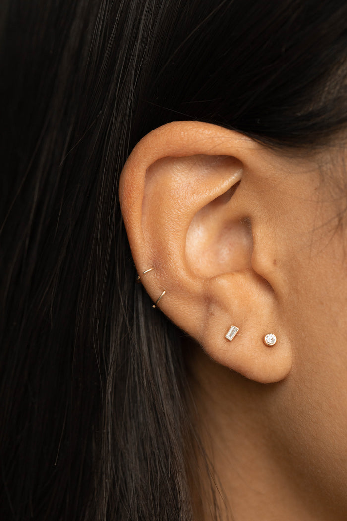 Baguette Bezel Studs