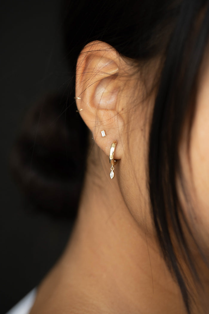 Baguette Bezel Studs