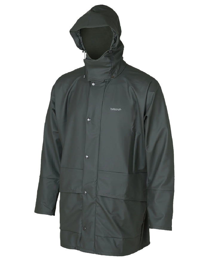 Green coloured Betacraft Technidairy Parka on white background #colour_green