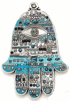 Blue Wall Hamsa