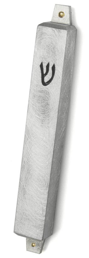 Brushed Pewter Mezuzah