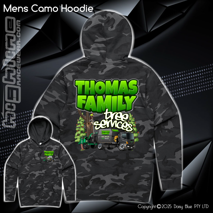 Camo Hoodie - Thomas Family Tree Services