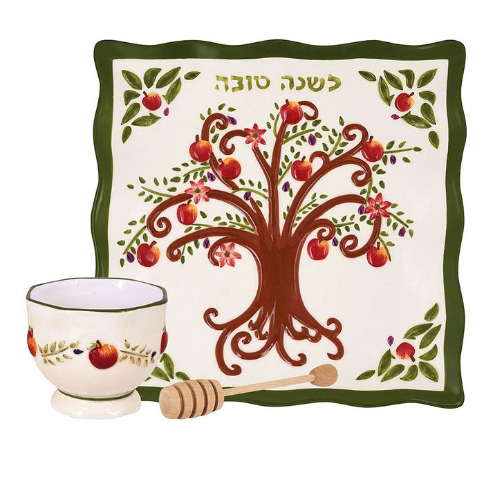 Ceramic Apple and Honey Dish