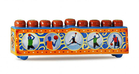 Ceramic Basketball Menorah