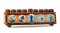 Ceramic Football Menorah
