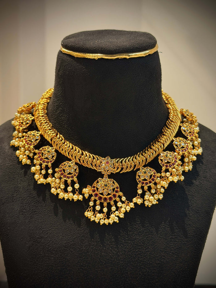 Chandbali Jalebi Choker Necklace Set