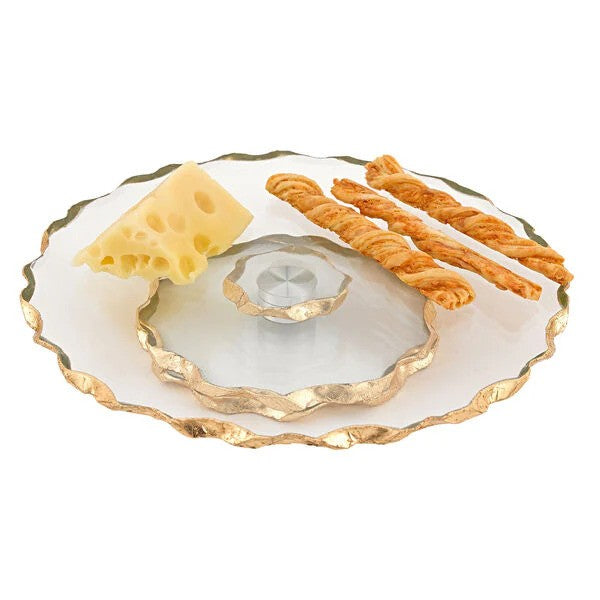 Chiseled Edge Lazy Susan/Cake Plate