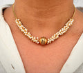 Clustered Pearl Necklace Set