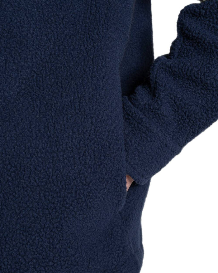 Blue Navy Coloured Craghoppers Mens Blencathra Overshirt on white background #colour_blue-navy