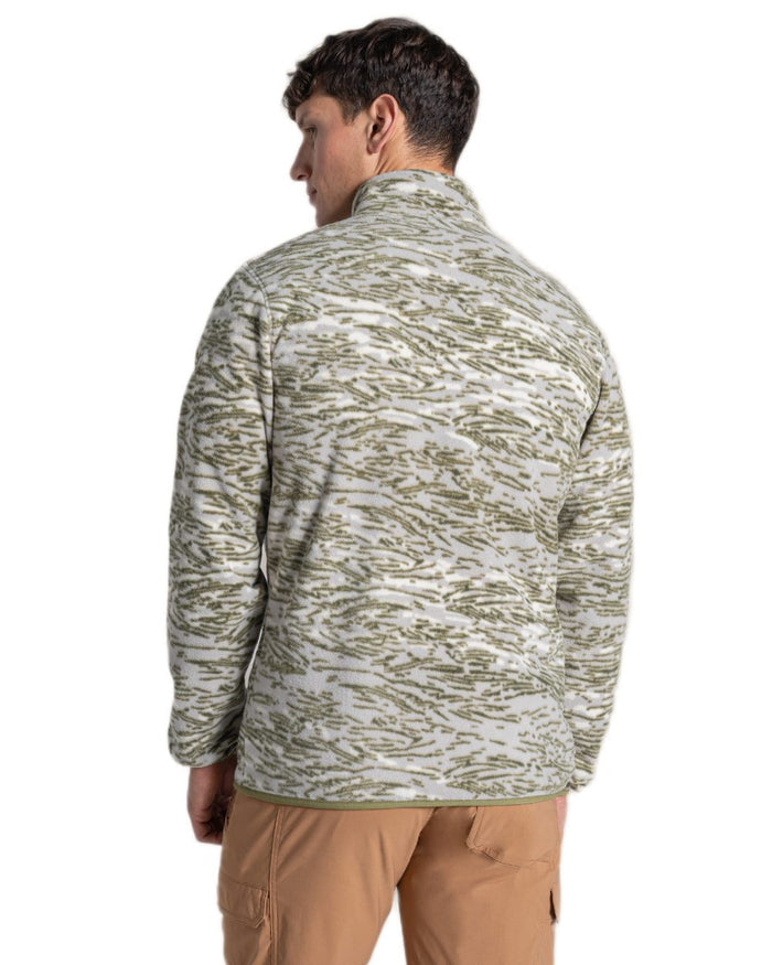 Cardamon Print coloured Craghoppers Mens National Trust Irt Half Zip Fleece on white background #colour_cardamon-print