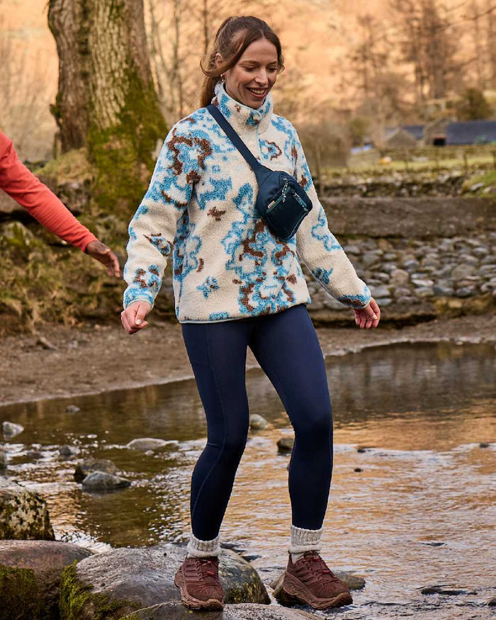 Horizon Print Coloured Craghoppers Womens Rosemary Overhead Top on forest background #colour_horizon-print