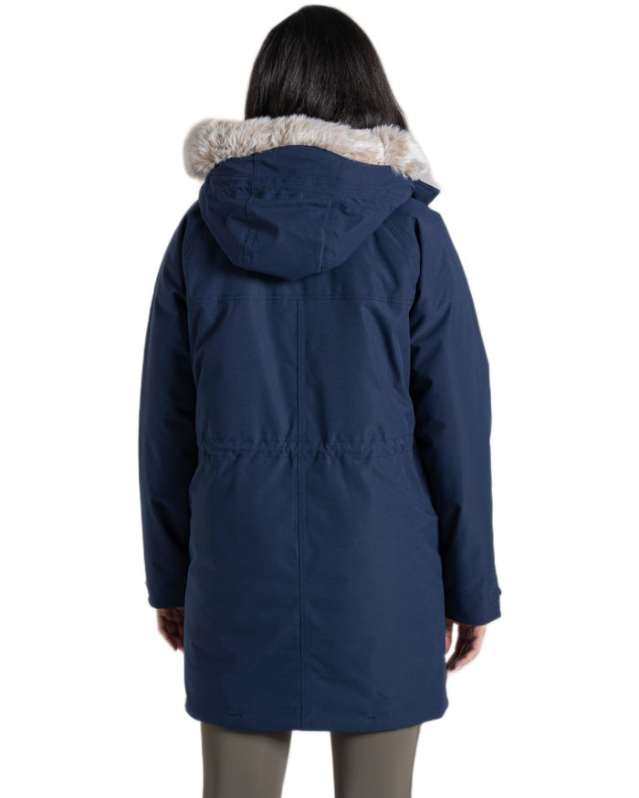 Blue Navy Coloured Craghoppers Womens Sofia II Jacket on white background #colour_blue-navy