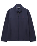 Heritage Dark Navy Coloured Crew Clothing Mens Aldringham Fleece Jacket on white background #colour_heritage-dark-navy