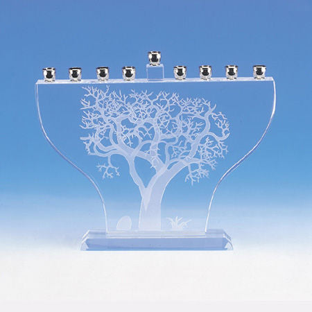 Crystal Tree Of Life Menorah