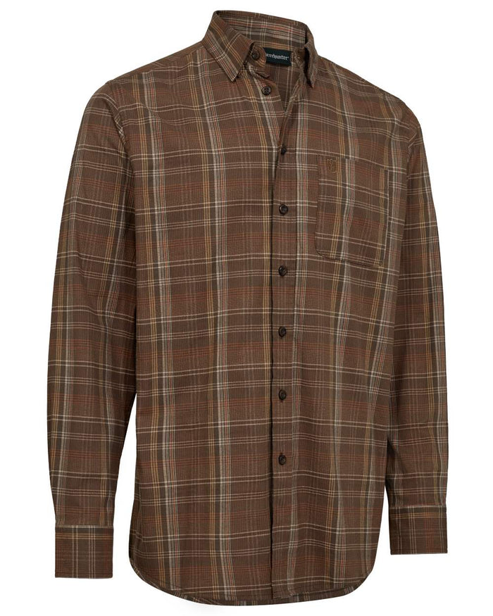 Green Check coloured Deerhunter Mens Ashton Shirt on white background #colour_green-check