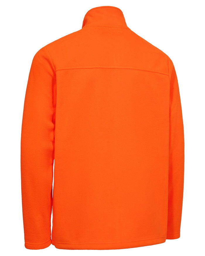 Safety Orange coloured Deerhunter Mens Atlas Light Fleece Jacket on white background #colour_safety-orange