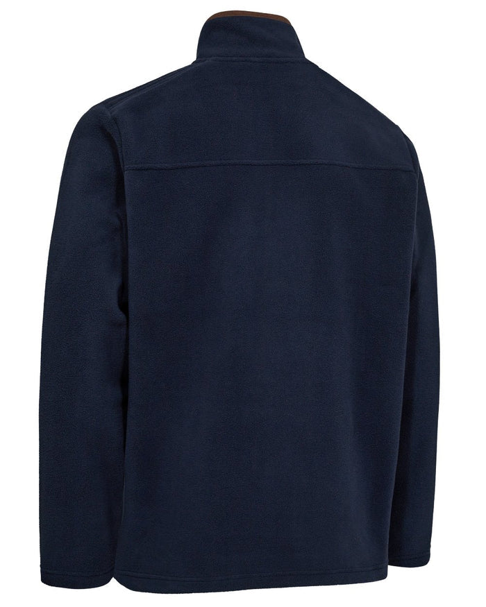 Dark Blue coloured Deerhunter Mens Cumbria Fleece Jacket on white background #colour_dark-blue