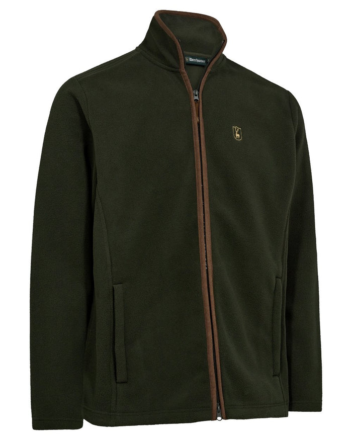 Forest Ember coloured Deerhunter Mens Cumbria Fleece Jacket on white background #colour_forest-ember