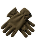 Tarmac Green coloured Deerhunter Fleece Gloves on white background #colour_tarmac-green