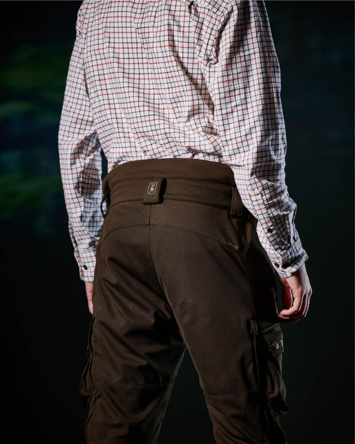 Orange Check coloured Deerhunter Gavin Shirt on studio background #colour_orange-check