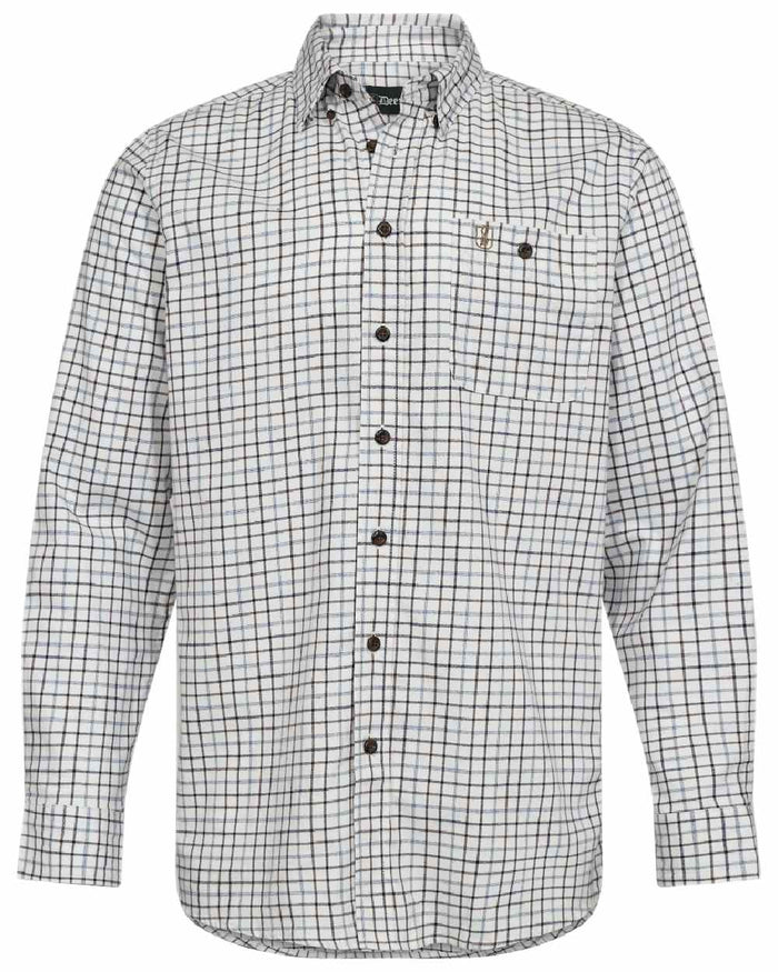 Blue Check Coloured Deerhunter Gavin Shirt on white background #colour_blue-check