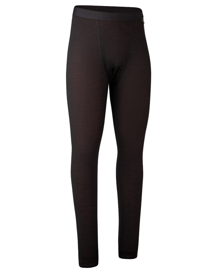 Black Oak coloured Deerhunter Mens Quinn Merino Long Johns on white background #colour_black-oak