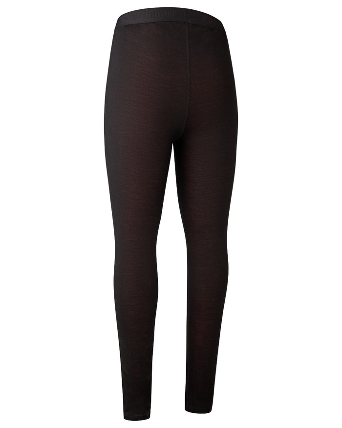Black Oak coloured Deerhunter Mens Quinn Merino Long Johns on white background #colour_black-oak