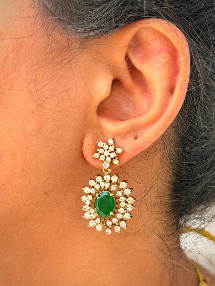 Designer Ruby Emerald Hasli Necklace Set