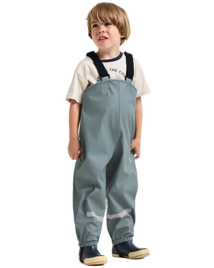 Ocean Mint coloured Didriksons Childrens Slaskeman Rain Set 2 on white background #colour_ocean-mint