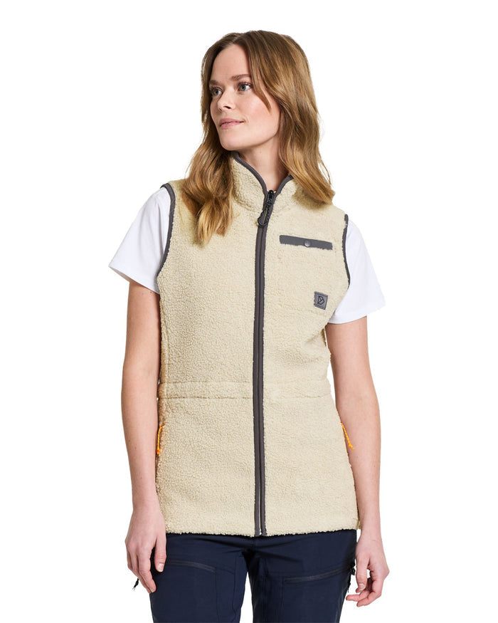 Light Beige coloured Didriksons Full-ZIp Fleece on White background #colour_light-beige