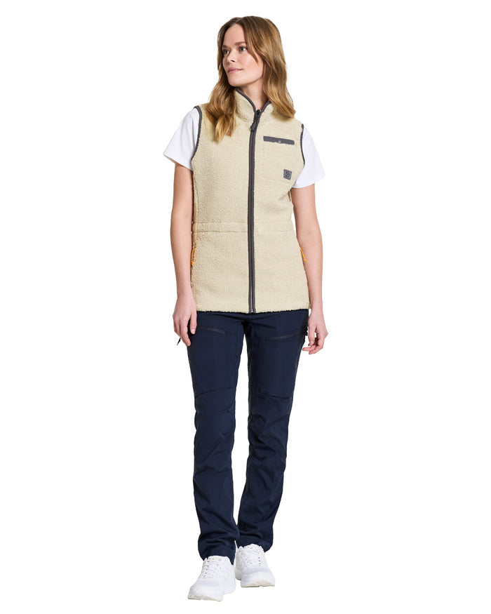 Light Beige coloured Didriksons Full-ZIp Fleece on White background #colour_light-beige
