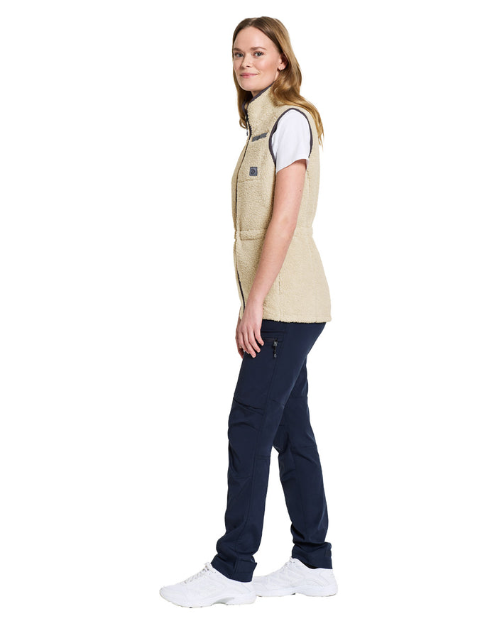 Light Beige coloured Didriksons Full-ZIp Fleece on White background #colour_light-beige